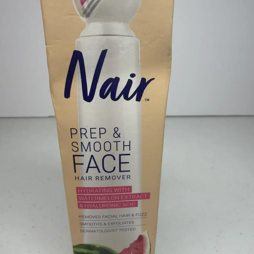 Nair Prep & Smooth Facial Hair Remover Watermelon Hyaluronic Acid NEW